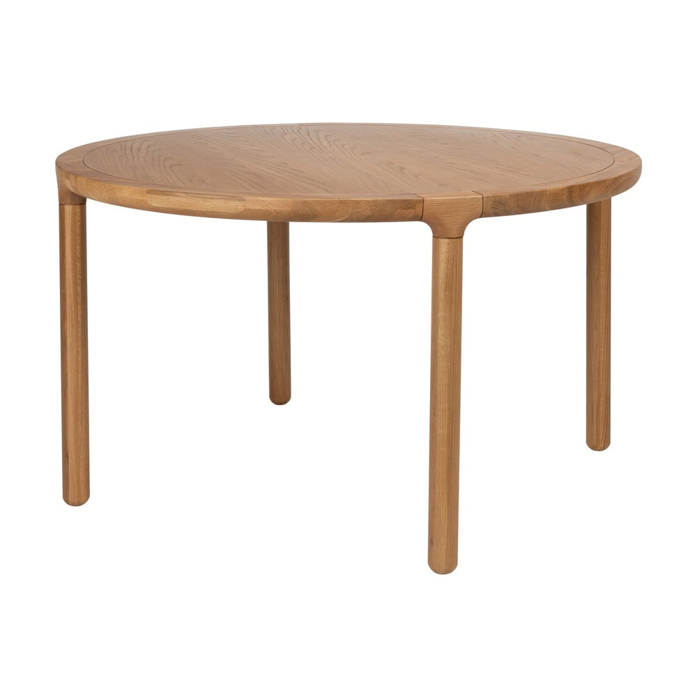 Masă de dining rotundă cu aspect de lemn de stejar ø 128 cm Storm – Zuiver