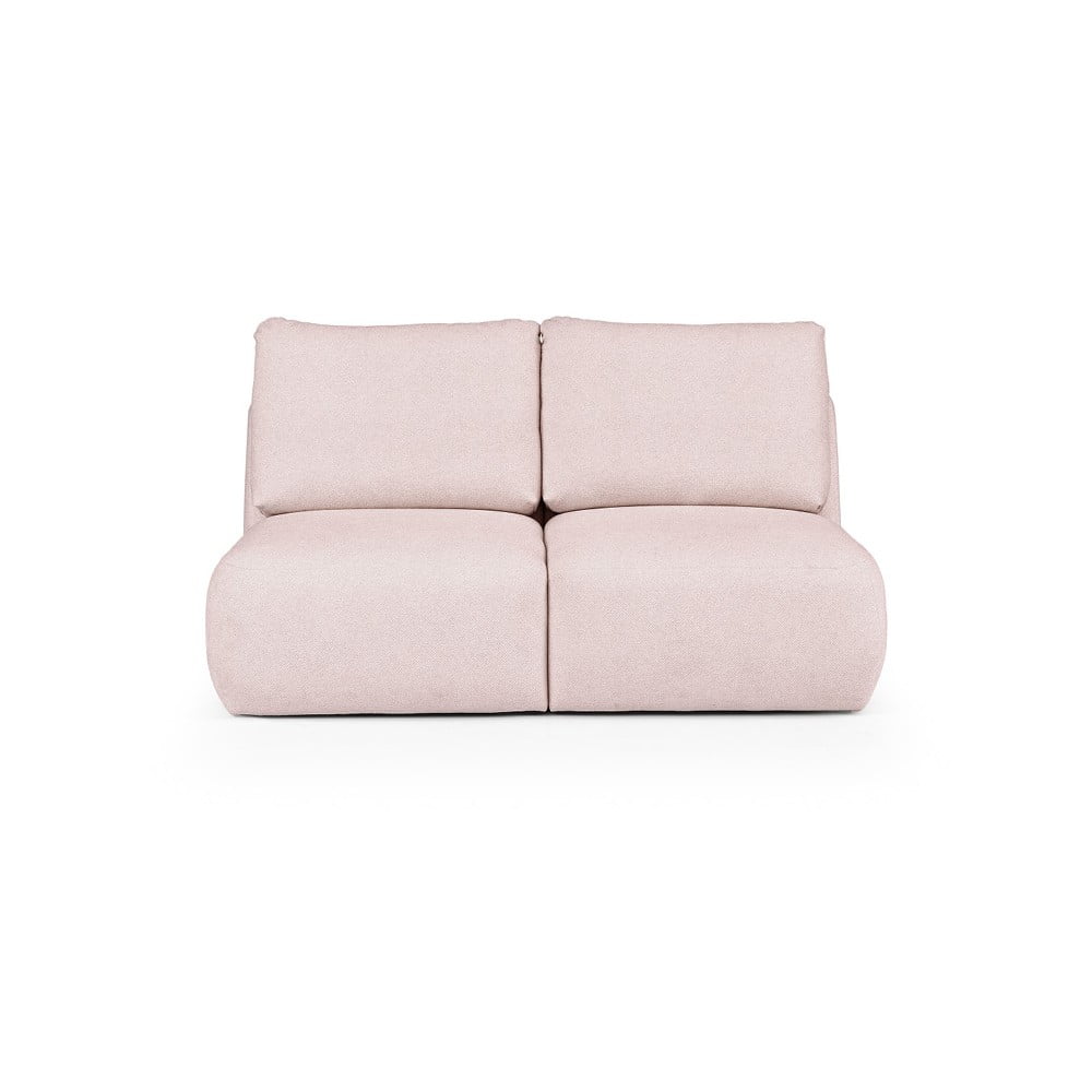 Canapea roz-deschis cu tapițerie din țesătură bouclé 164 cm Mirel – Rodier