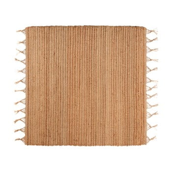Covor lucrat manual nattiot saheli, 140 x 140 cm, maro