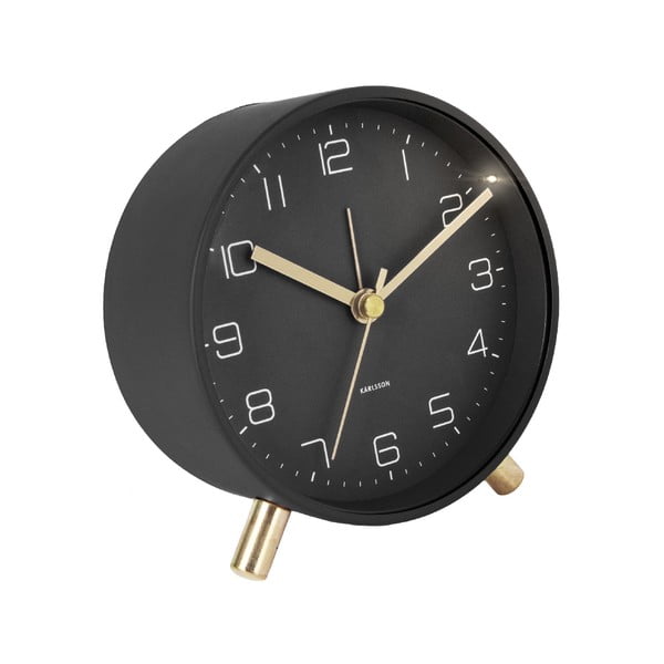 Ceas cu alarmă Karlsson Lofty, ø 11 cm, negru