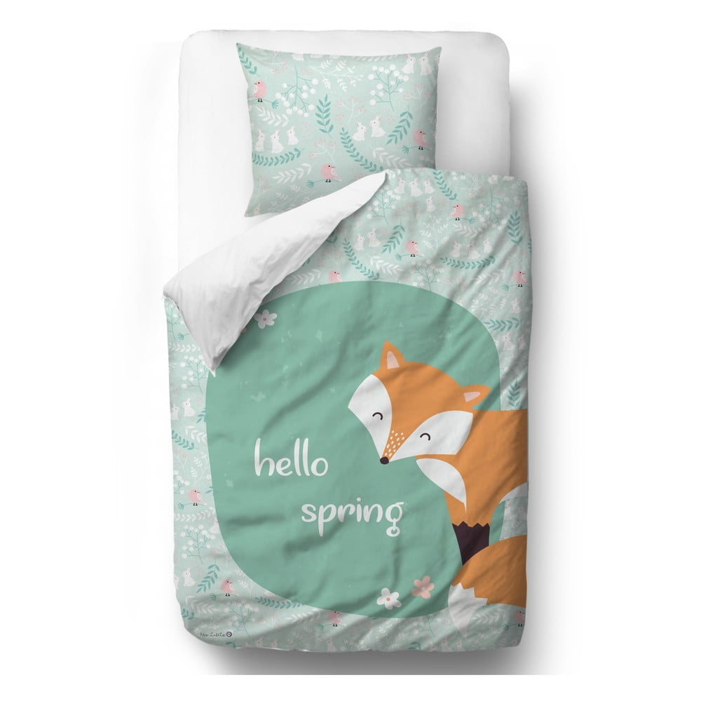 Lenjerie de pat material bumbac pentru copii Mr. Little Fox Close Friends, 100 x 130 cm bonami.ro
