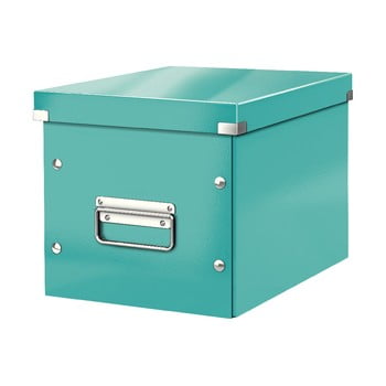 Cutie depozitare leitz office, lungime 26 cm, albastru turcoaz