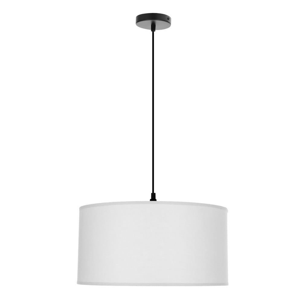 Lustră albă cu abajur textil ø 40 cm Shanti – Candellux Lighting