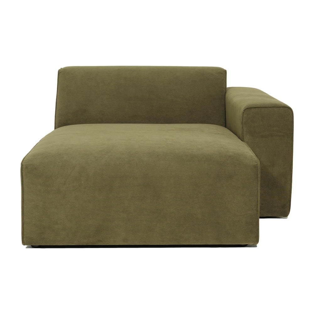 Modul șezlong cu tapițerie din reiat pentru canapea colț dreapta Scandic Sting, verde bonami imagine noua