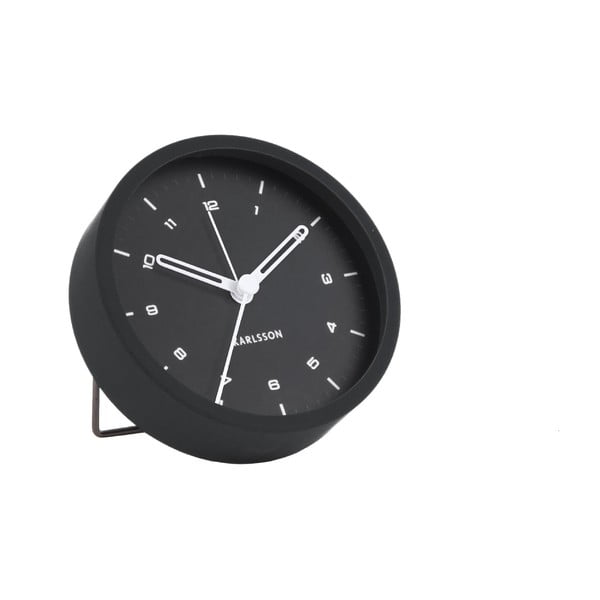 Ceas cu alarmă Karlsson Tinge, ø 9 cm, negru