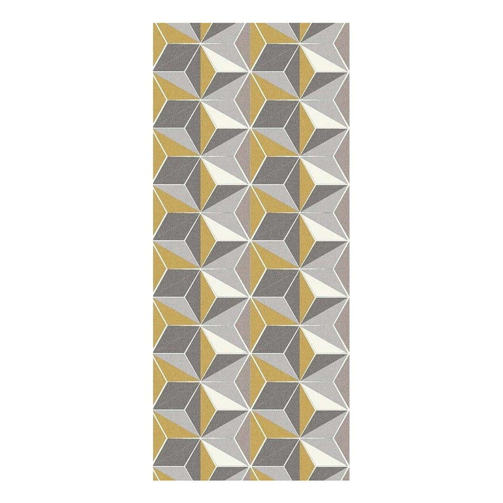 Traversă Floorita Dice Grey Ochre, 60 x 190 cm, gri - galben