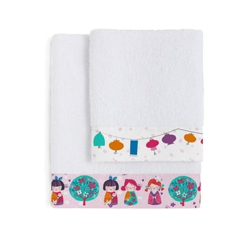 Set 2 prosoape pentru copii moshi moshi cherry blossom