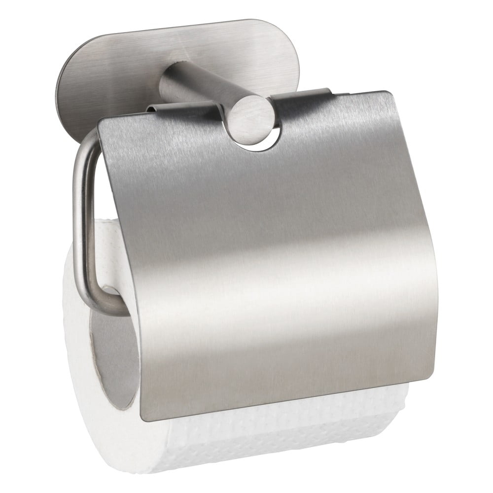 Suport oțel inoxidabil pentru hârtie igienică fără sistem de prindere cu șurub Wenko Turbo-Loc® Orea Cover bonami.ro