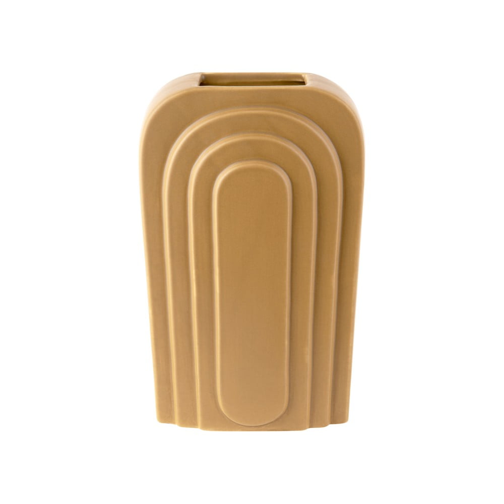 Vaza din ceramica PT LIVING Arc, inaltime 18 cm, galben