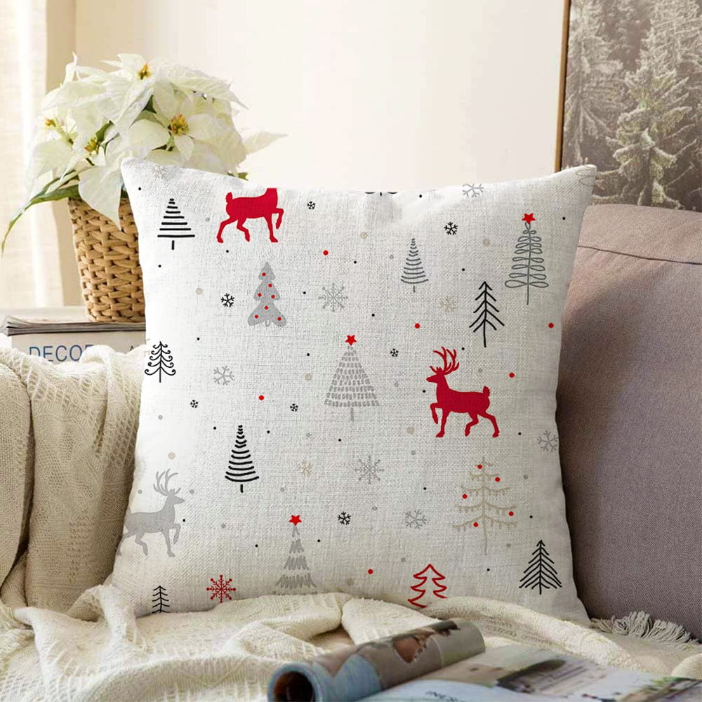 Față de pernă din chenille cu model de Crăciun Minimalist Cushion Covers Nordic Christmas, 55 x 55 cm bonami.ro imagine noua