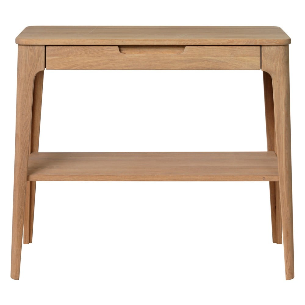 Măsuță tip consolă din lemn alb de stejar Unique Furniture Amalfi, 90 x 37 cm bonami.ro imagine 2022 1-1.ro