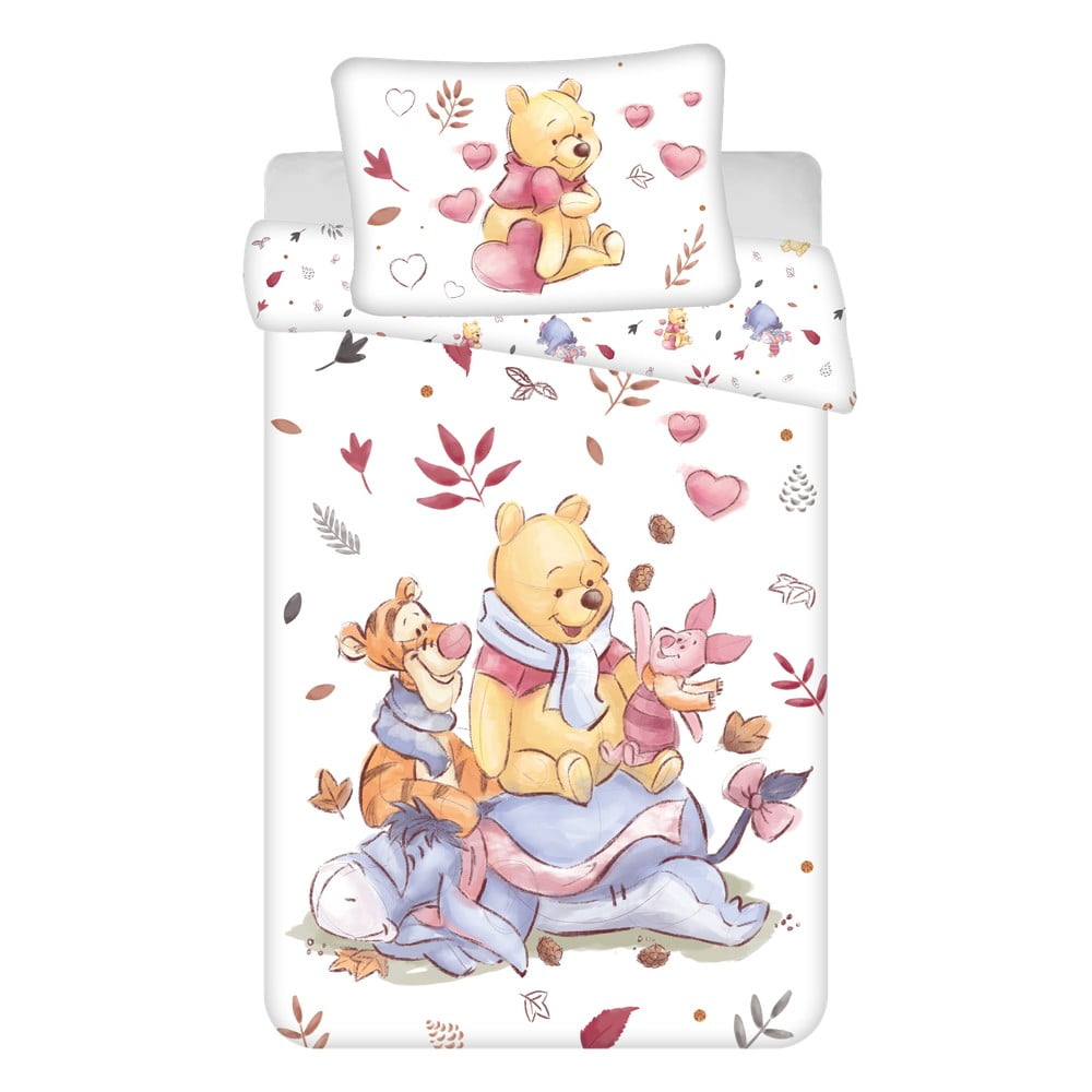 Lenjerie de pat pentru copii din bumbac pentru pătuț 100×135 cm Winnie the Pooh – Jerry Fabrics 100x135 imagine noua somnexpo.ro
