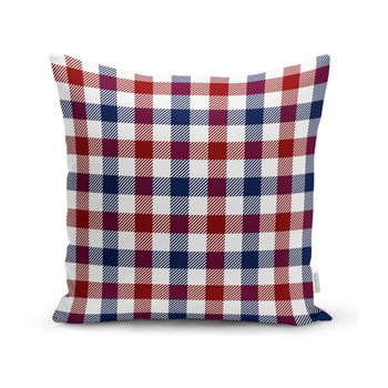 Față de pernă decorativă minimalist cushion covers flannel, 35 x 55 cm, roșu - albastru