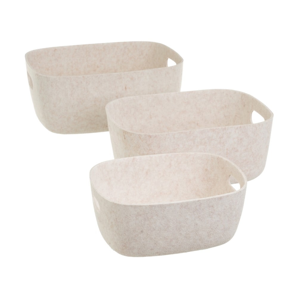 Coșuri de depozitare 3 buc. din material textil 36x28x16 cm – Casa Selección