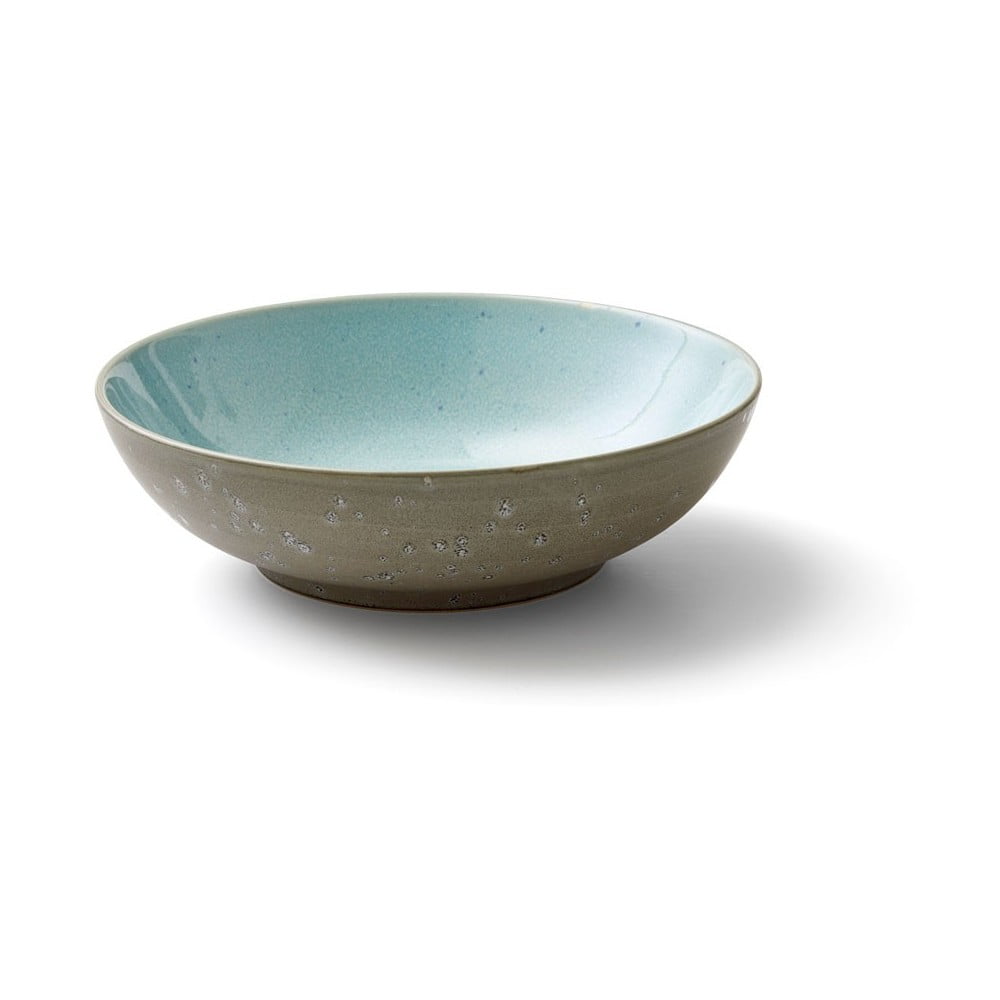 Bol din gresie ceramică pentru salată bitz, ø 24 cm, gri - albastru