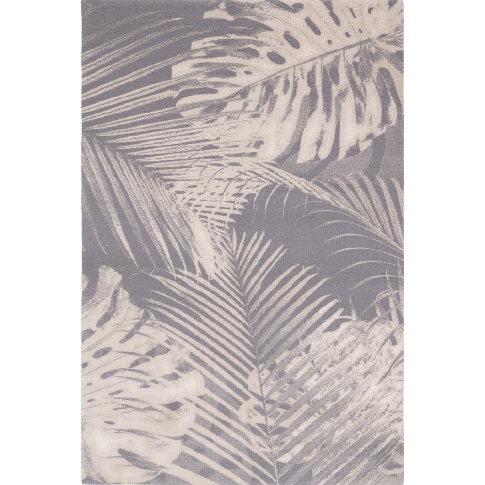 Covor gri din lână 160x240 cm Monstera – Agnella