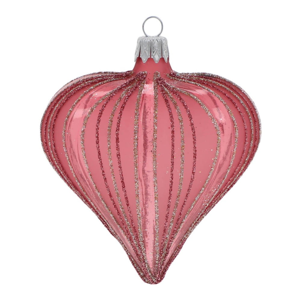 Set 3 decorațiuni de Crăciun Ego Dekor Heart, roz-închis bonami.ro pret redus