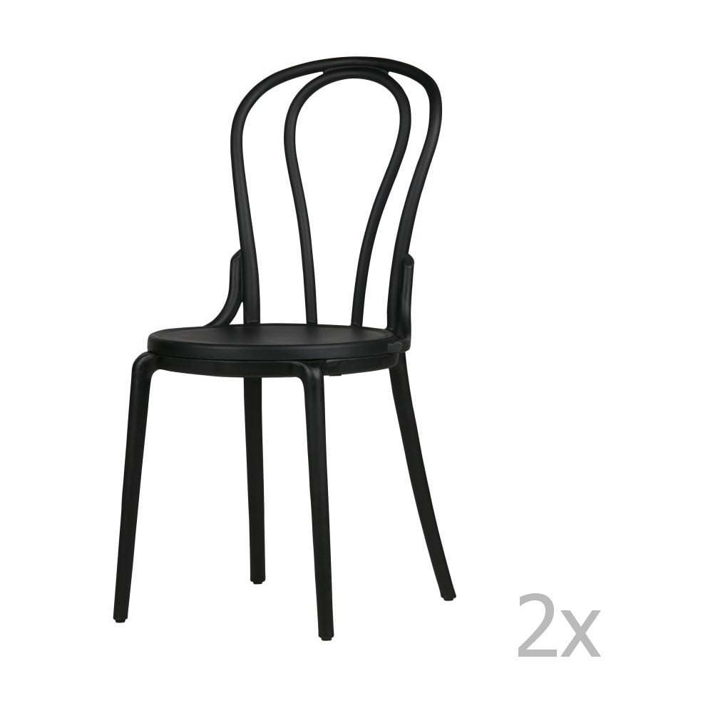 Set 2 scaune De Eekhoorn Bibi, negru