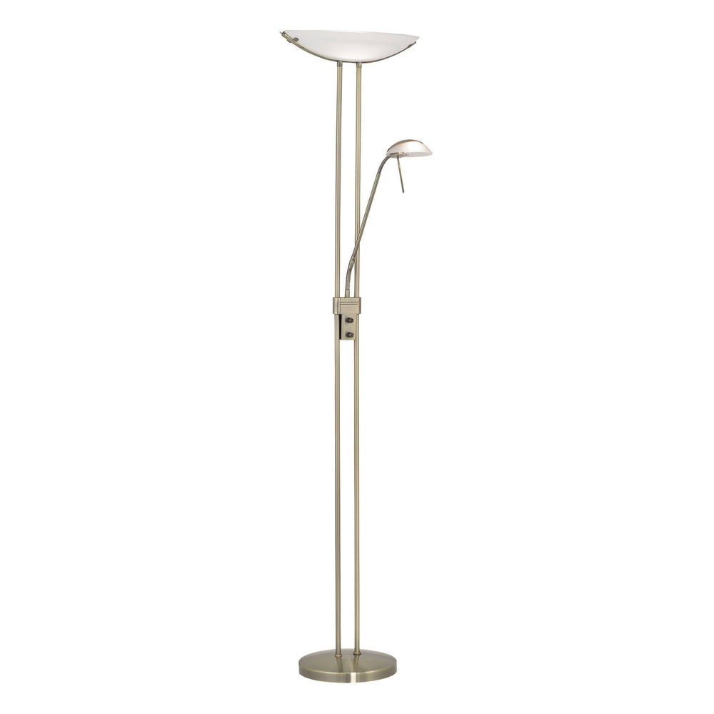 Lampadar în culoarea bronz cu abajur din sticlă (înălțime 180 cm) BAYA – EGLO