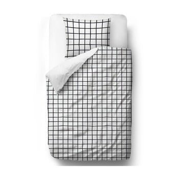 Lenjerie de pat din bumbac satinat butter kings simple checkers, 135 x 200 cm