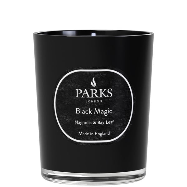 Lumânare cu parfum de magnolie și frunze de dafin Parks Candles London Black Magic, timp de ardere 45 h