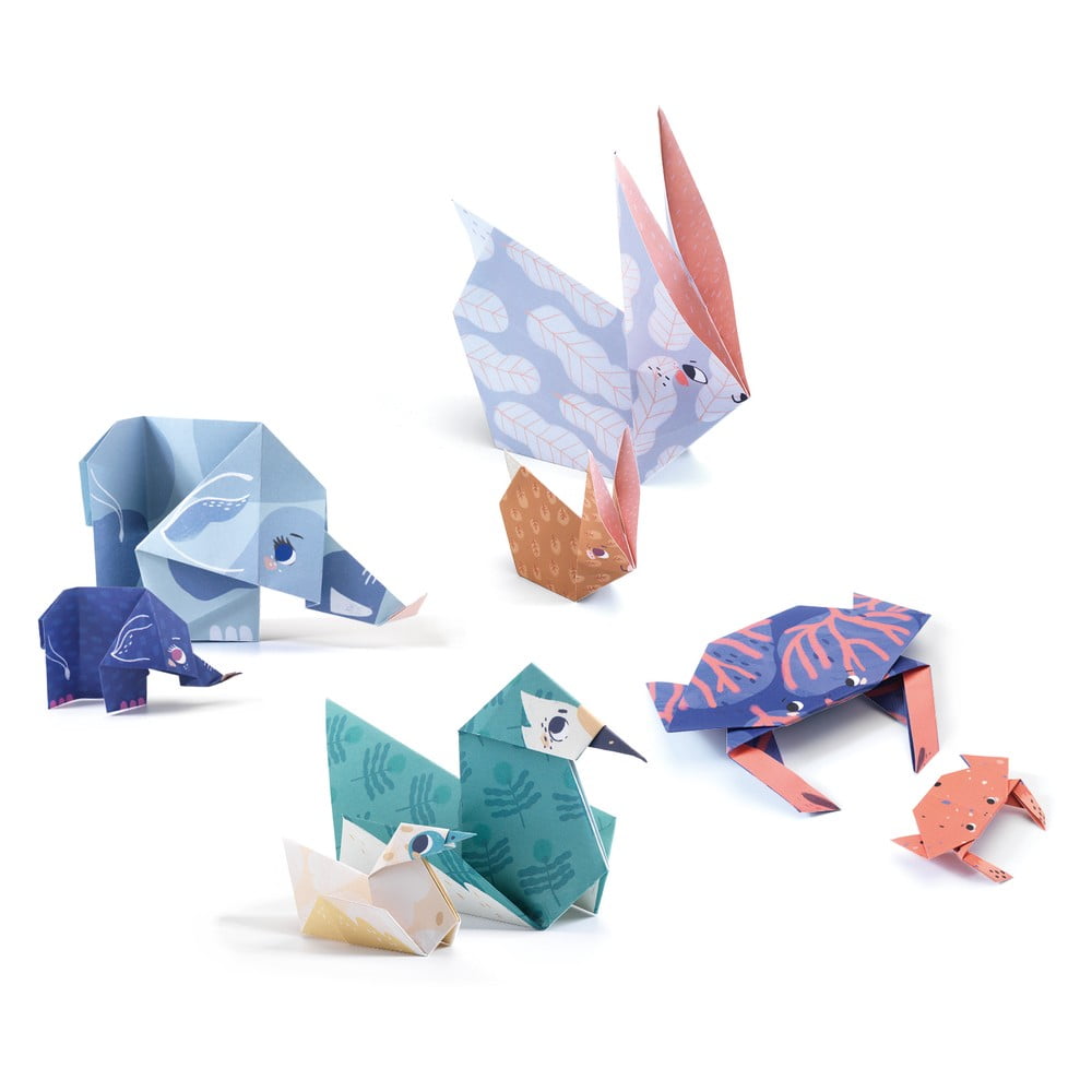 Set 24 hârtii origami cu instrucțiuni Djeco Family bonami.ro imagine 2022