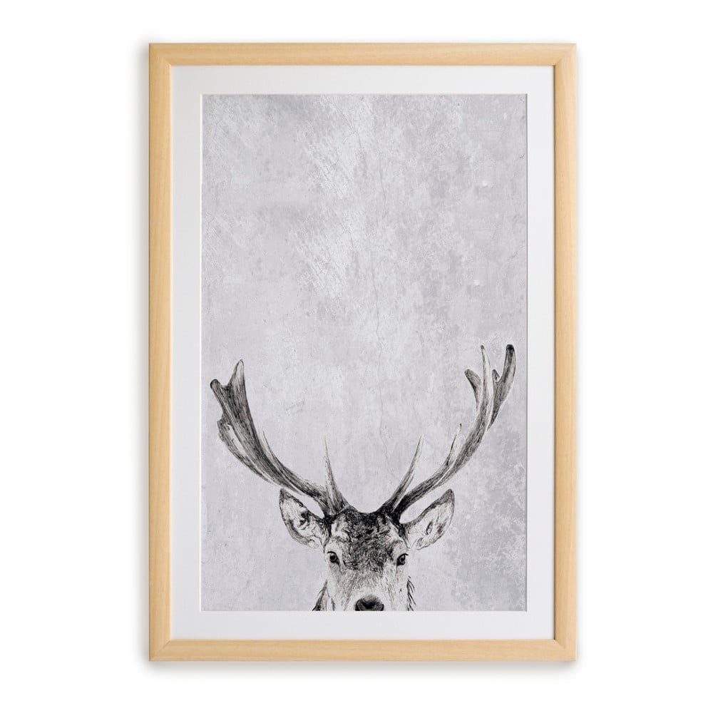Tablou cu ramă pentru perete Surdic Deer, 35 x 45 cm bonami.ro