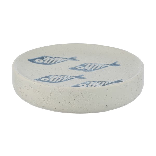 Săpunieră ceramică Wenko Aquamarin, albastru - alb