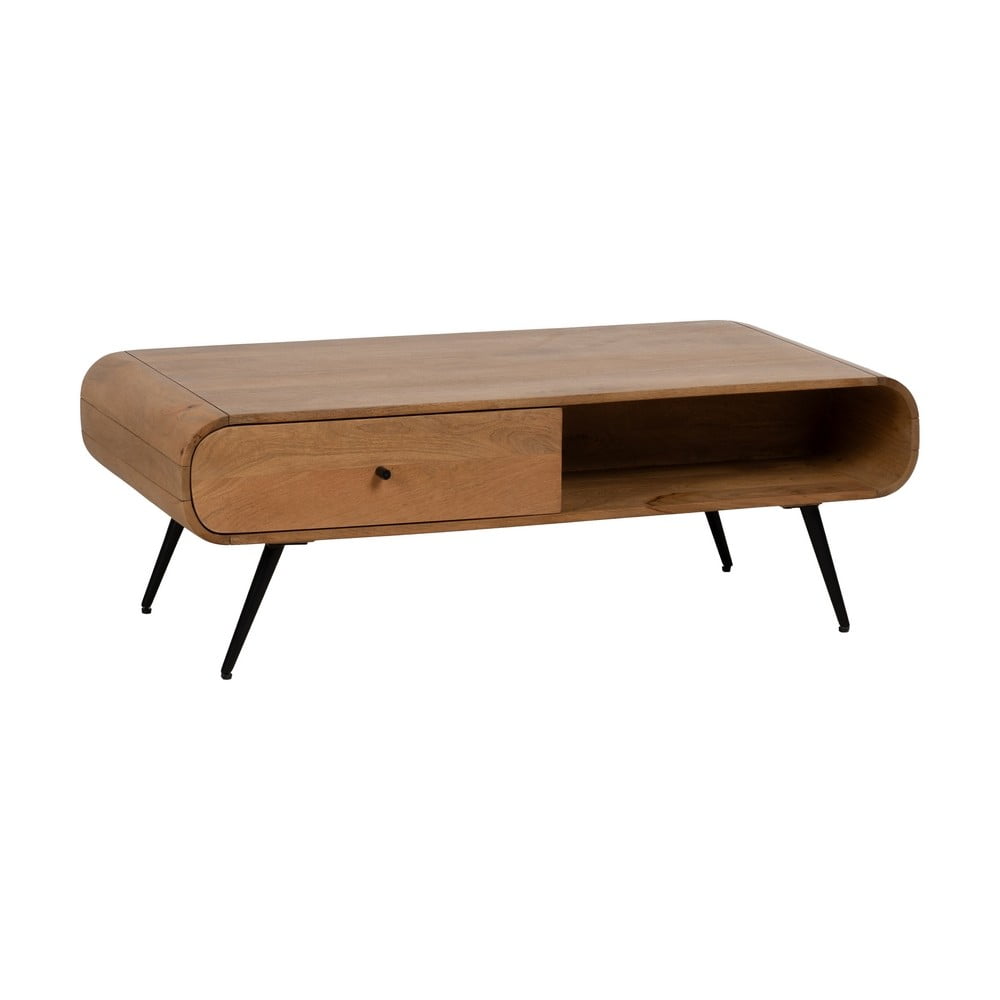 Măsuță de cafea în culoare naturală din lemn de mindi 60x120 cm Mahón – Ixia
