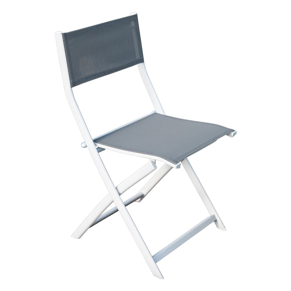 Set 2 scaune pliabile de grădină Ezeis Vegetal, gri - alb
