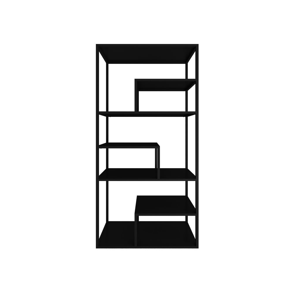 Bibliotecă metalică Canett Lite, înălțime 188 cm, negru 188