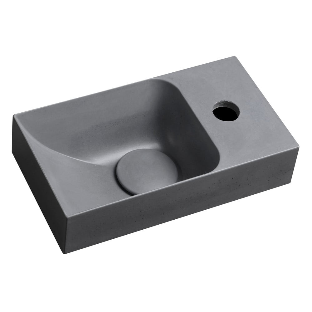 Chiuvetă mică pentru WC gri din beton 31x17 cm Piccolino – Sapho