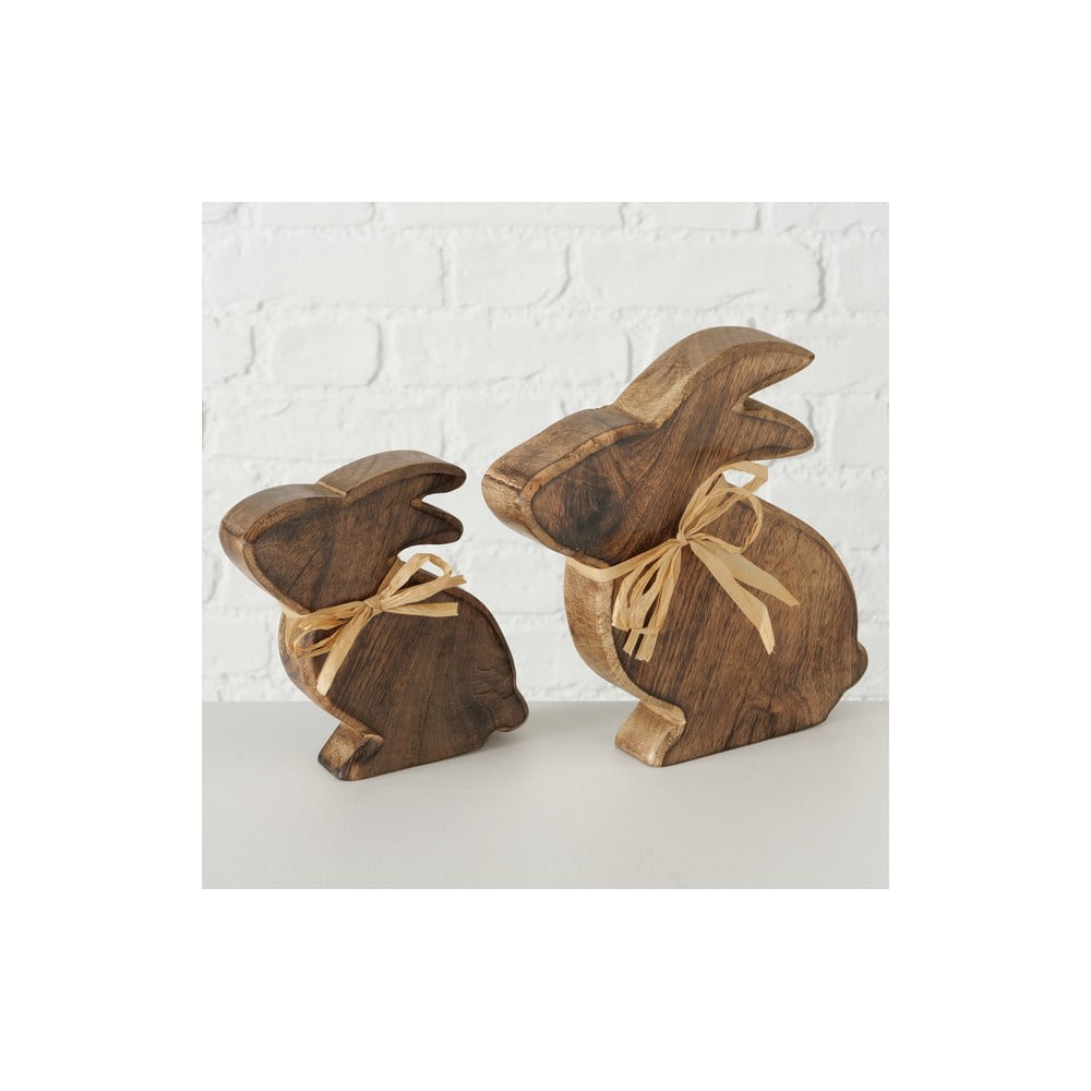 Set 2 decorațiuni din lemn de mango cu model de paște boltze necki