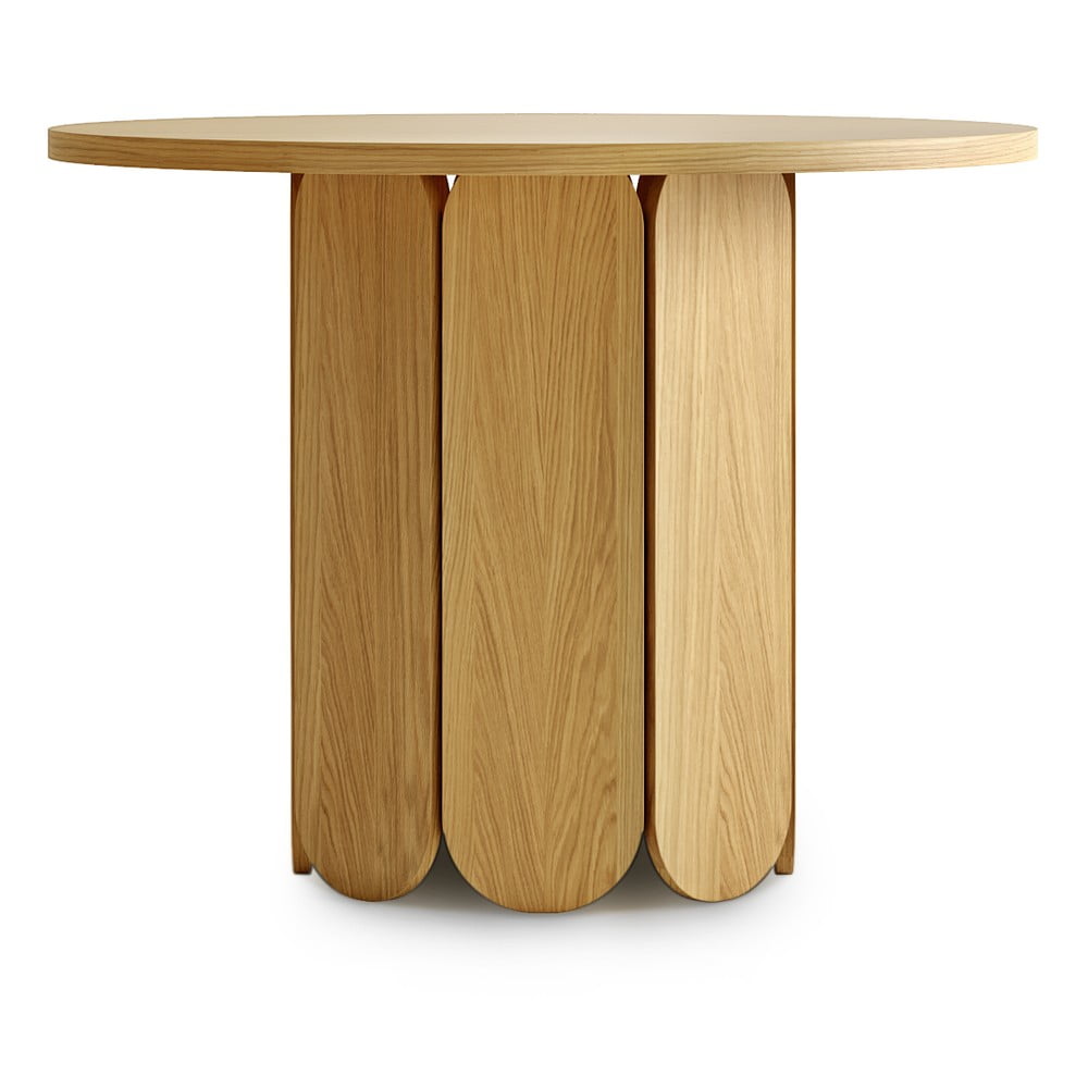 Masă dining cu aspect de lemn de stejar Woodman Soft, ø 98 cm bonami.ro imagine noua 2022