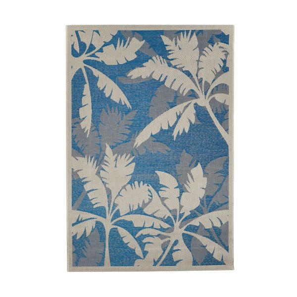 Covor adecvat pentru exterior Floorita Palms Blue, 160 x 230 cm, gri - albastru