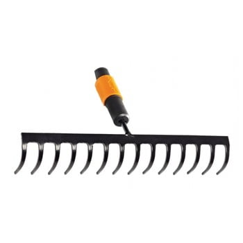 Greblă din oțel cu 14 vârfuri fiskars quikfit, negru