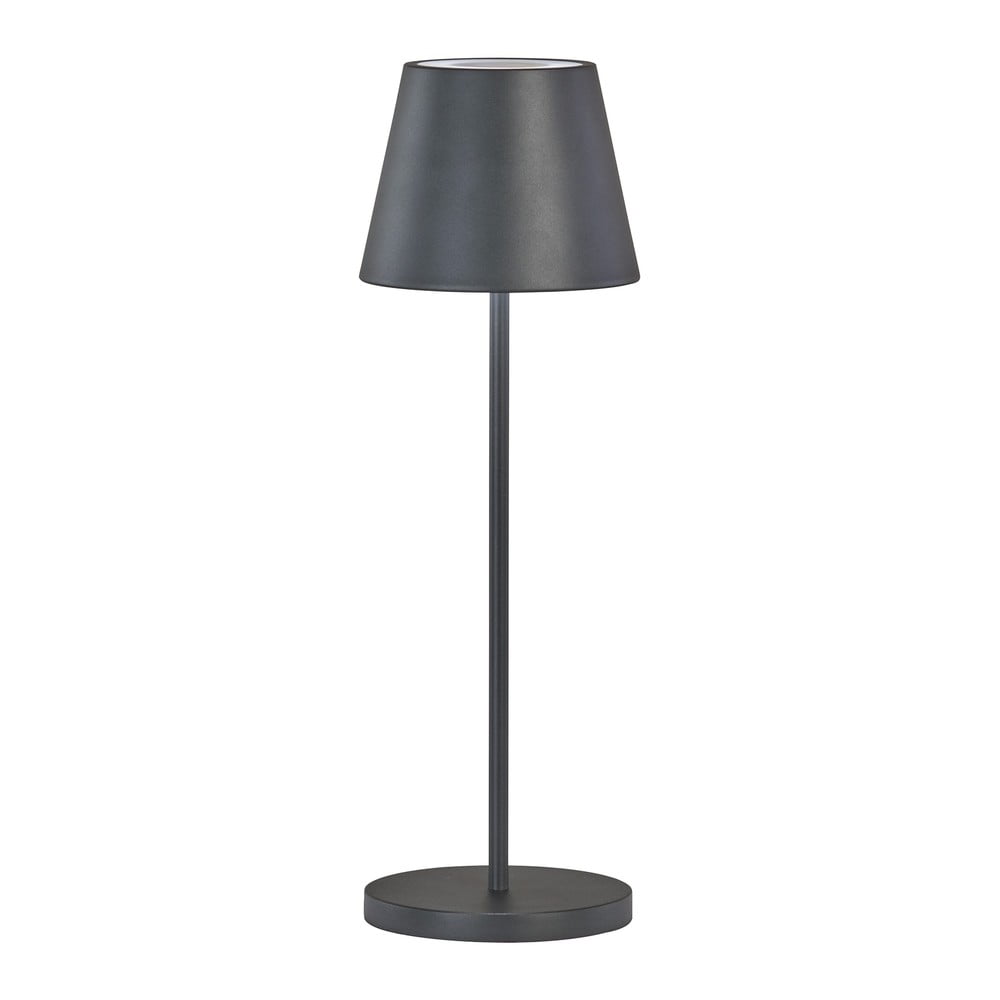 Veioză neagră LED cu intensitate reglabilă cu abajur din metal (înălțime 34 cm) Cosenza 2.0 – Fischer & Honsel