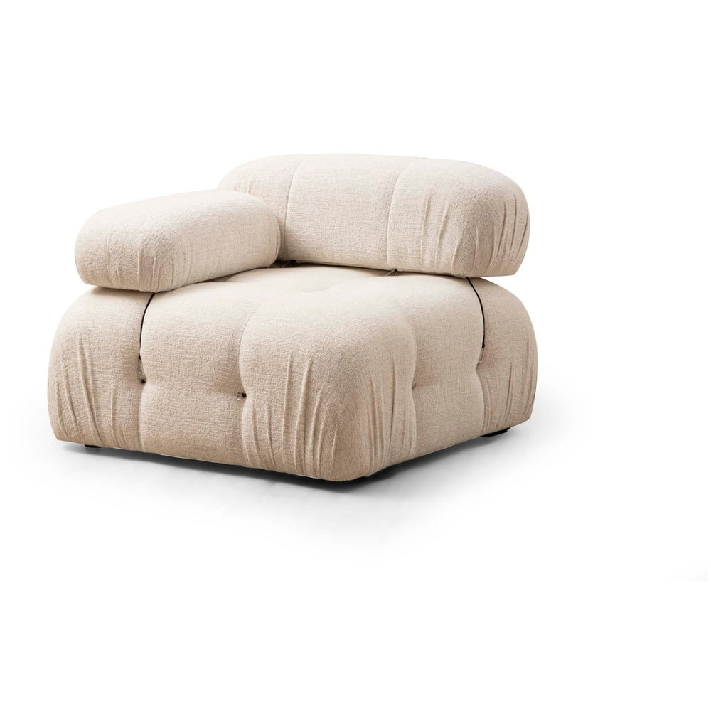 Modul pentru canapea crem cu tapițerie din stofă bouclé (partea stângă ) Bubble – Balcab Home