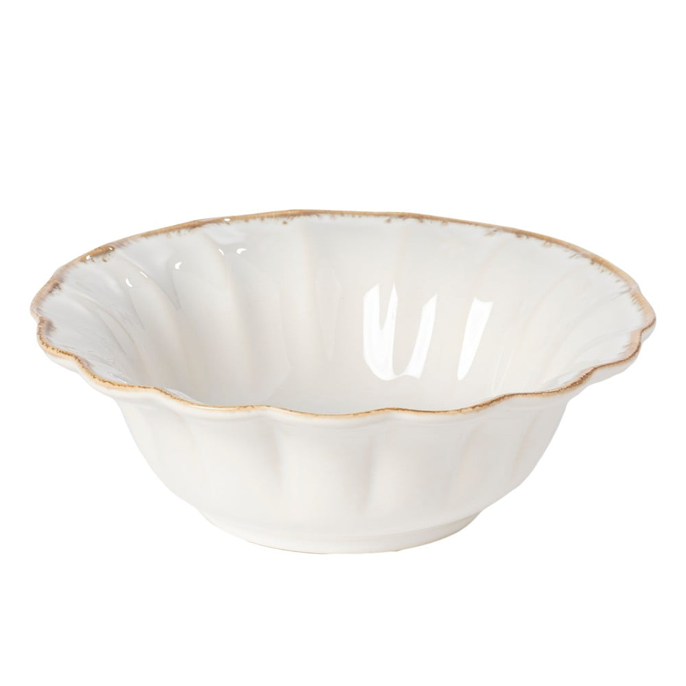 Bol din gresie casafina, ⌀ 19 cm, alb
