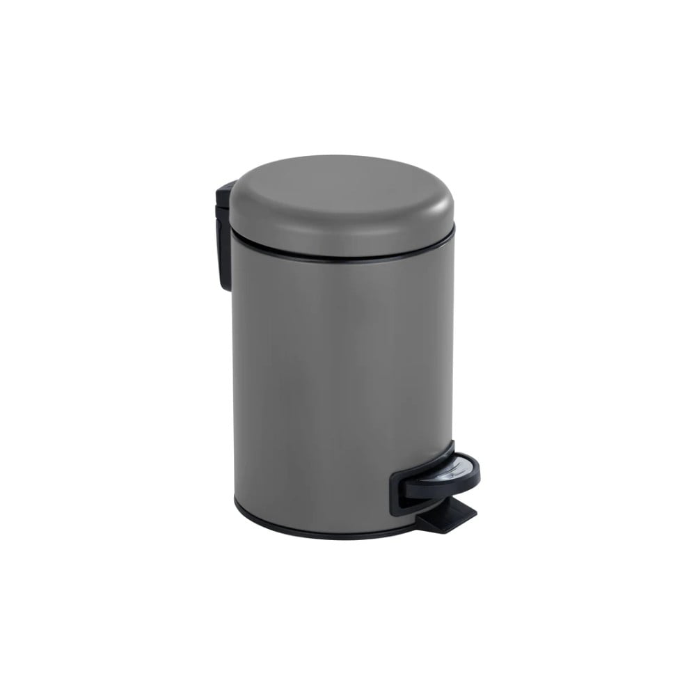 Coș de gunoi gri cu pedală din oțel 3 l Leman – Wenko