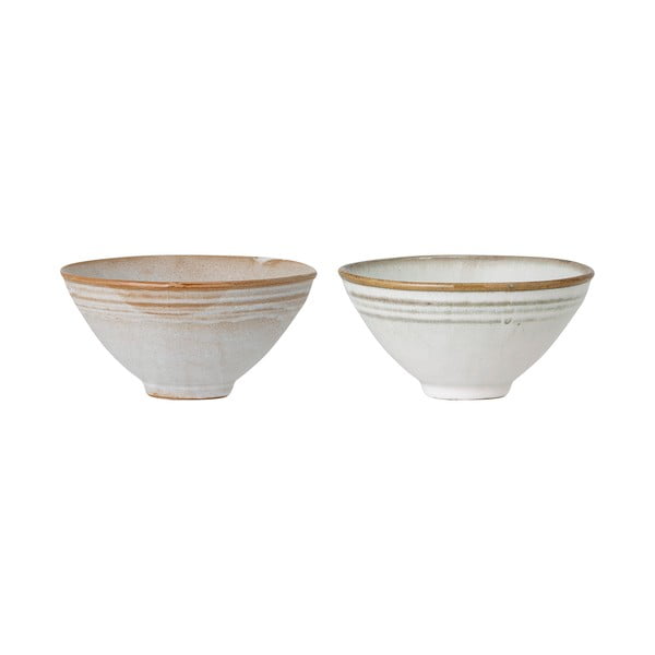 Set de 2 boluri din gresie ceramică Bloomingville Masami, ø 12,5 cm