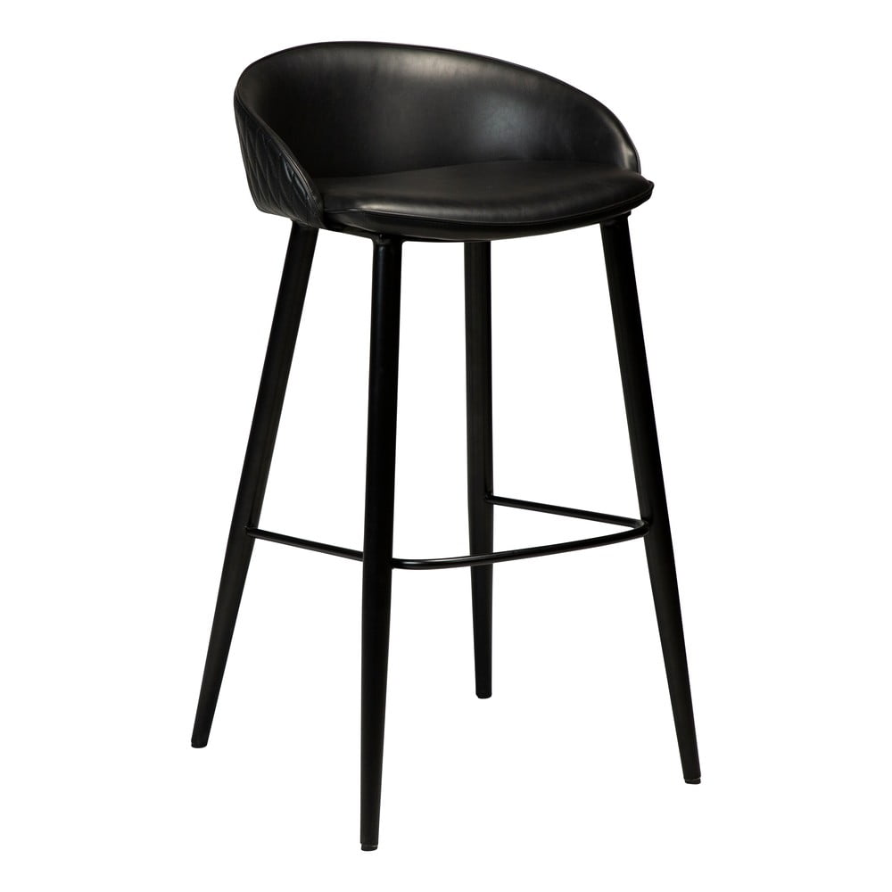 Scaun bar cu husă imitație piele DAN-FORM Denmark Dual, negru, înălțime 91 cm