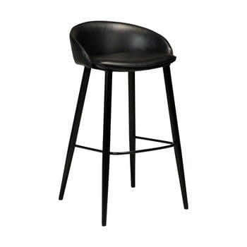 Scaun bar cu husă imitație piele dan-form denmark dual, negru, înălțime 91 cm