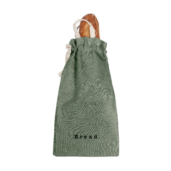 Săculeț textil pentru pâine Really Nice Things Bag Green Moss, înălțime 42 cm