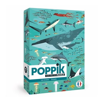 Puzzle cu stickere Poppik „Oceane”, 500 piese de puzzle