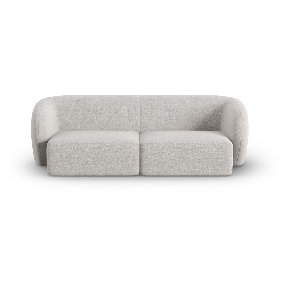 Canapea gri deschis cu tapițerie din chenille 188 cm Paolo – Milo Casa