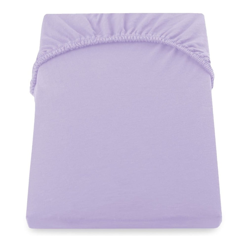 Cearșaf de pat cu elastic DecoKing Nephrite Violet, 180–200 cm, violet deschis bonami.ro