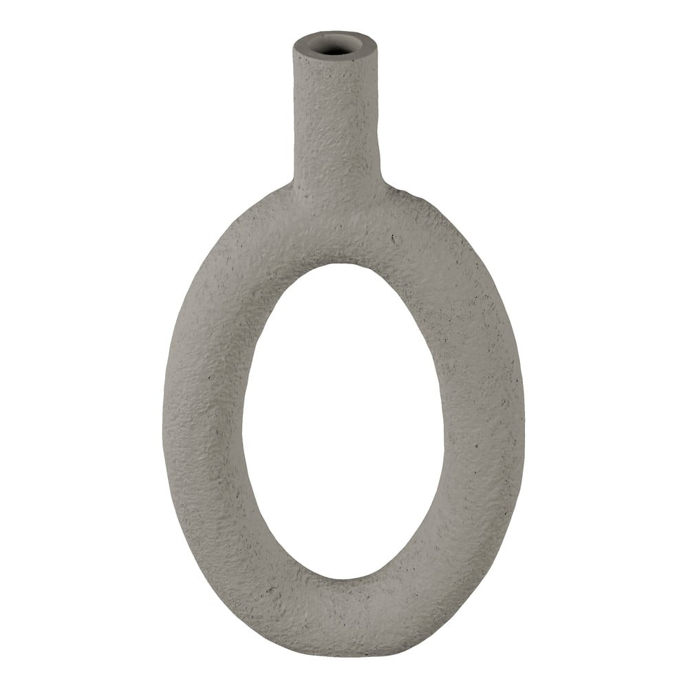 Vază pt living oval, înălțime 31 cm, gri