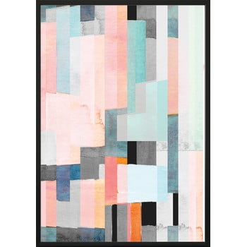 Poster decoking abstract panels, 50 x 40 cm