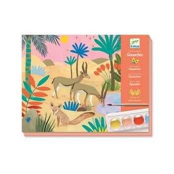 Set artistic cu acuarele djeco aquarel animals